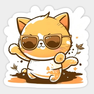 Cat wearing sunglasses Sticker